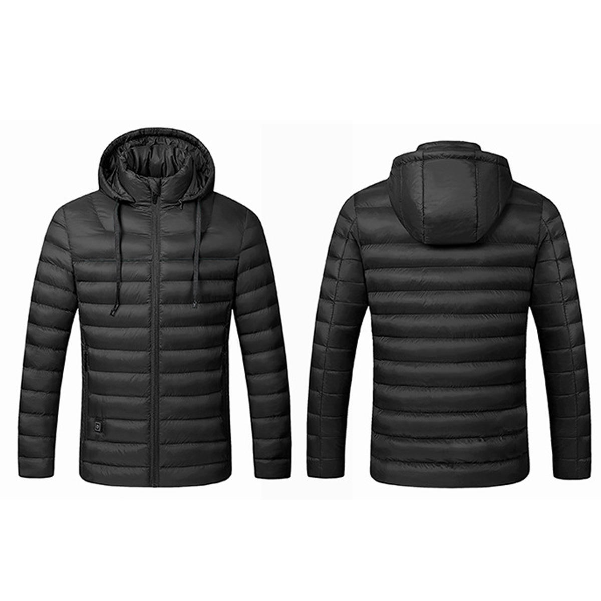 Image of Waterproof Electric USB Heatiing Warm Hooded Jacket Winter Heated Coats