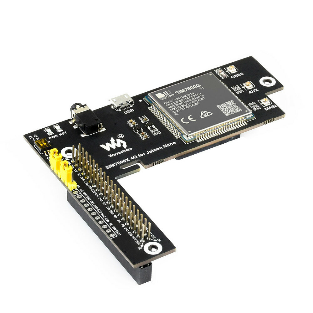 Image of Waveshare® SIM7600G-H 4G / 3G / 2G / GNSS Module for Jetson Nano LTE CAT4 Global Applicable