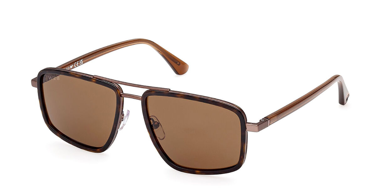 Image of Web WE0332 52J Óculos de Sol Tortoiseshell Masculino BRLPT