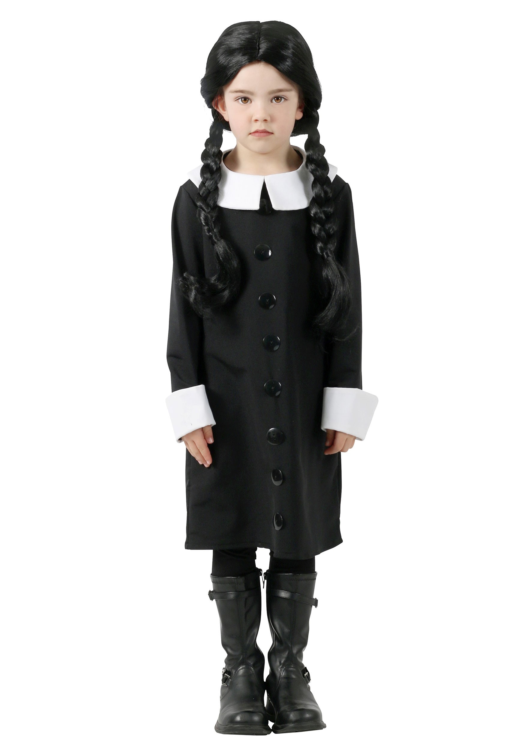 Image of Wednesday Addams Addams Family Kid's Costume | Addams Family Costumes ID PRPP6260-L