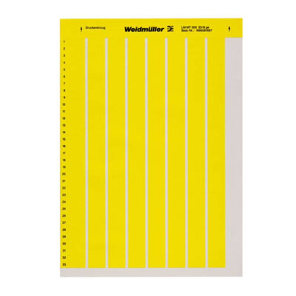 Image of WeidmÃ¼ller 1686381687-10 LM MT300 20X8 GE Label printer Fitting type: Adhesive Writing area: 9 x 20 mm Yellow No of