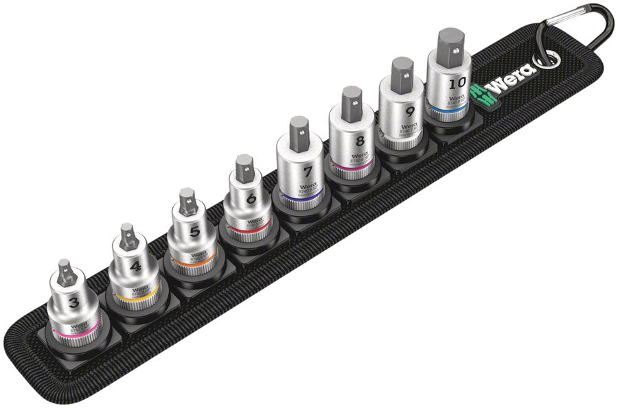 Image of Wera Belt B 2 Zyklop In-Hex-Plus bit socket set with holding function - 3/8" drive 8 pieces