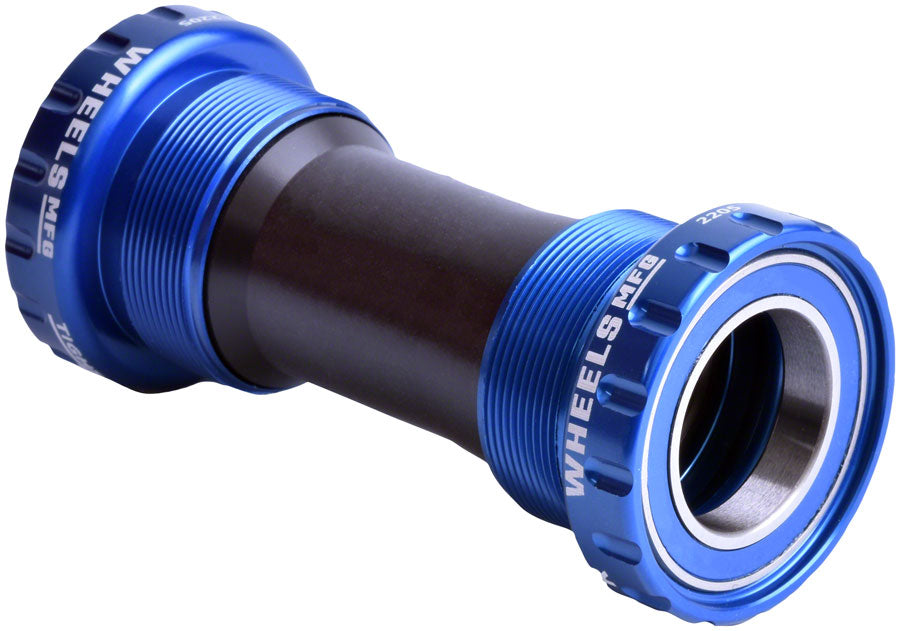 Image of Wheels Manufacturing BSA Bottom Bracket - Shimano Hollowtech II Spindle ABEC 3 Blue