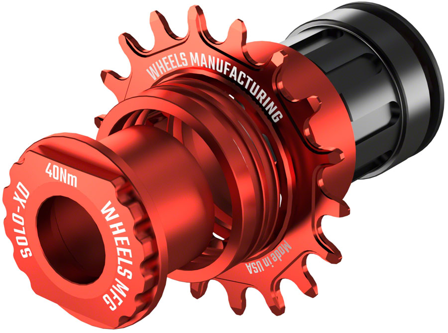 Image of Wheels Manufacturing SOLO-XD XD/XDR Single Speed Conversion Kit - 18t For SRAM XD/XDR Freehub Red
