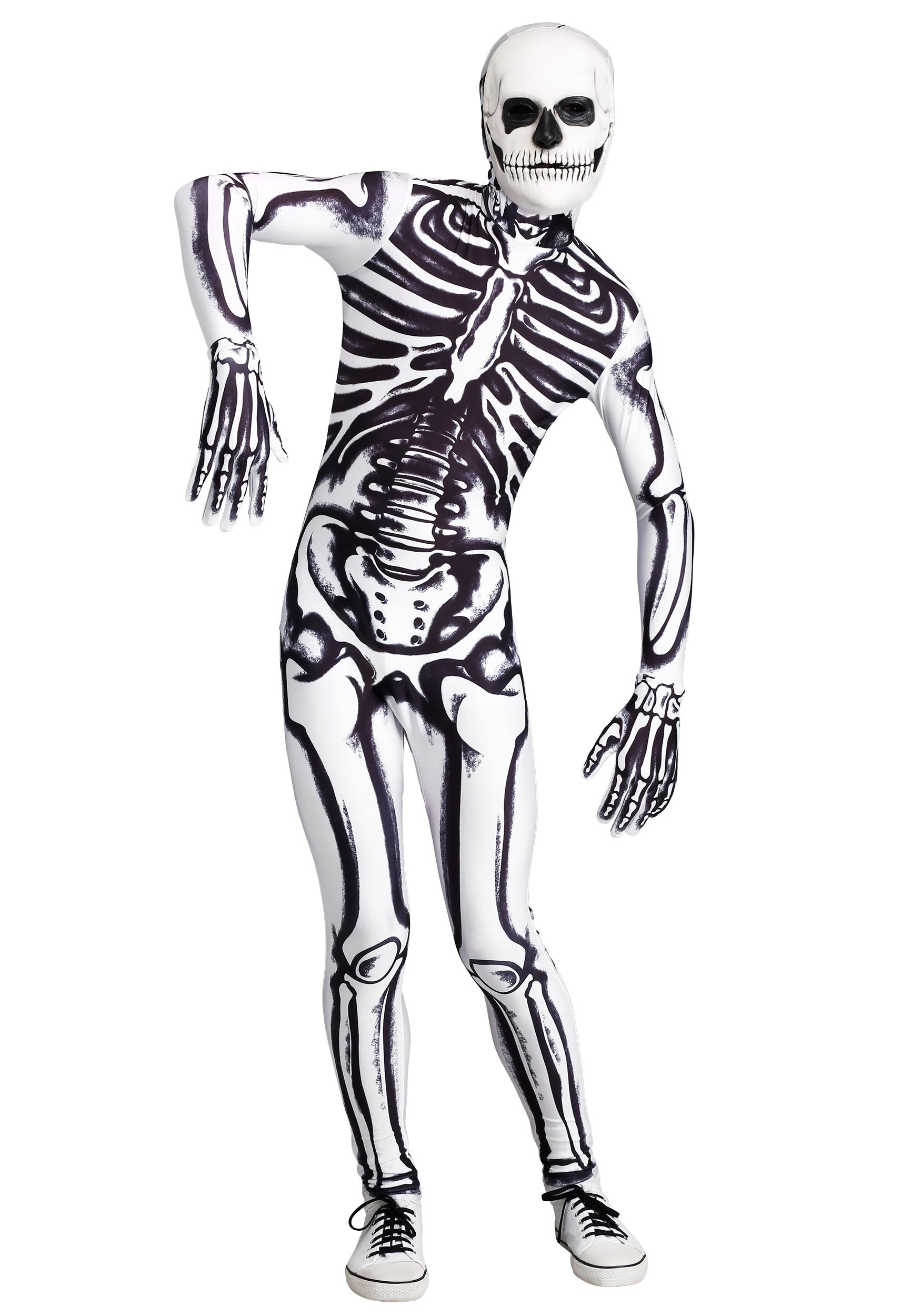 Image of White Skeleton Costume for Men ID FUN0282AD-XL