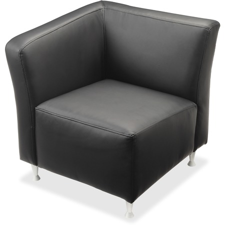 Image of Wholesale Chairs & Seating: Discounts on Lorell Fuze Modular Series Black Leather Guest Seating LLR86918 ID 361673098666987