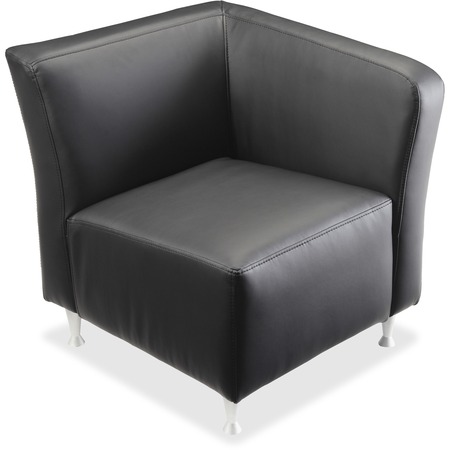 Image of Wholesale Chairs & Seating: Discounts on Lorell Fuze Modular Series Black Leather Guest Seating LLR86919 ID 361671944925262