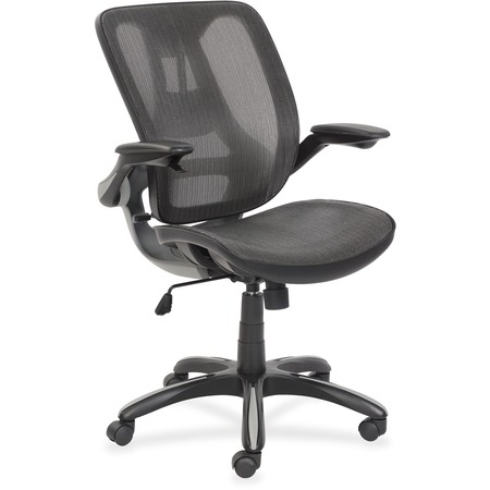 Image of Wholesale Chairs & Seating: Discounts on Lorell Mesh Back Chair with Flip-Up Arms LLR48774 ID 361671809267588