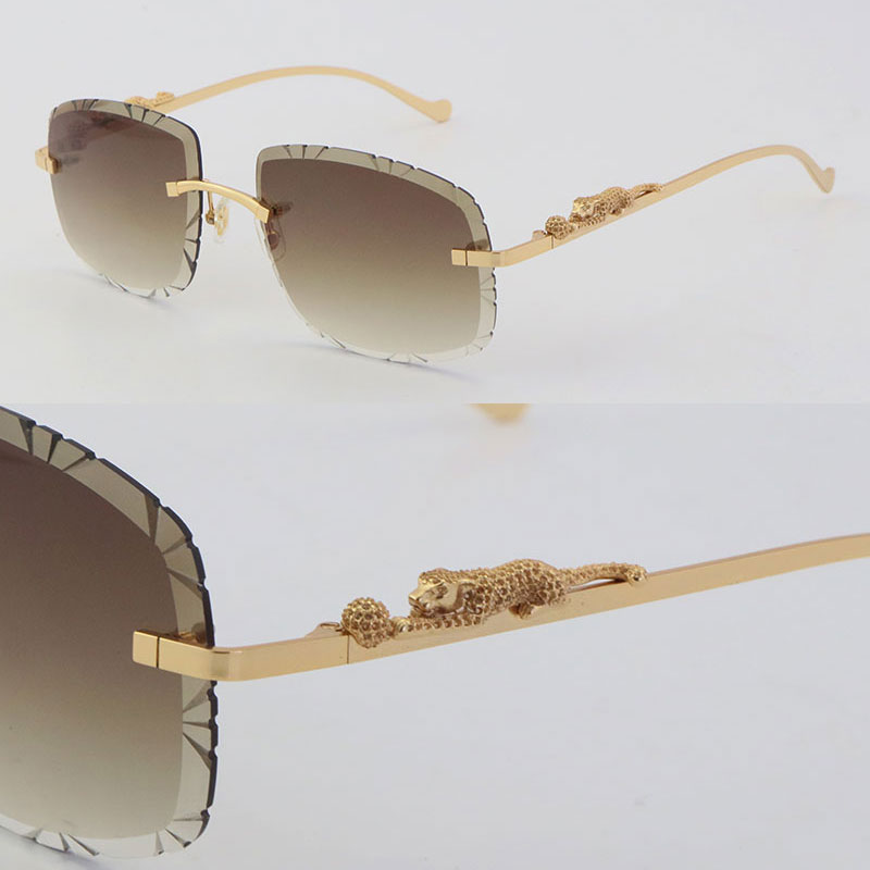 Image of Wholesale Sunglasses Fashion Outdoor Design Classical Sunglasses T8200761 High Quality Sun glasses Diamond Cut Rimless Luxury UV400 Unisex D