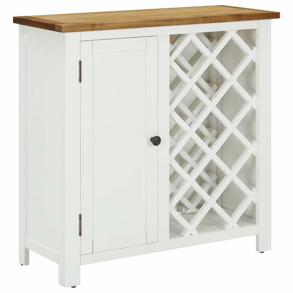 Image of Wine Cabinet 315"x126"x315" Solid Oak Wood