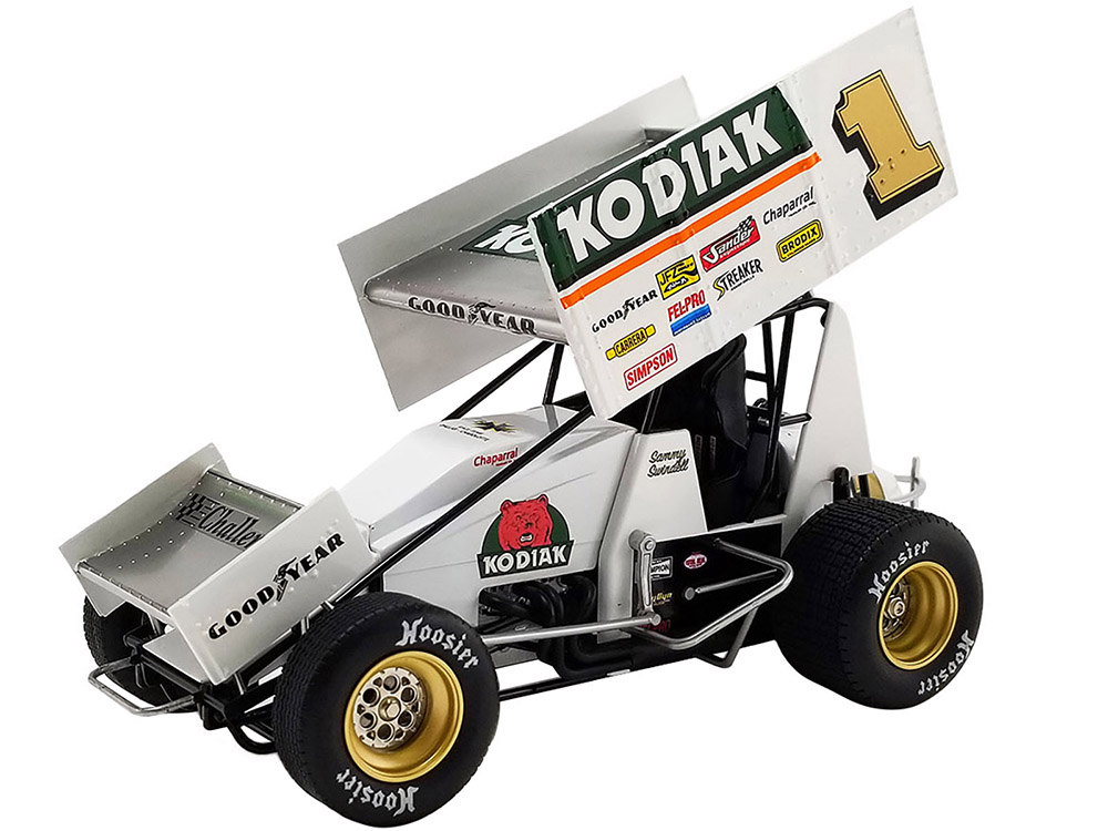 Image of Winged Sprint Car 1 Sammy Swindell "Kodiak Special" National Sprint Car Hall of Fame and Museum "World of Outlaws" (1987) 1/18 Diecast Model Car by A