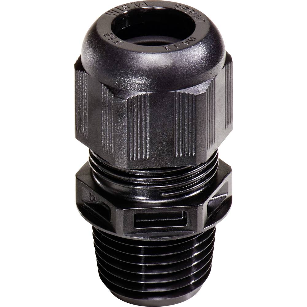 Image of Wiska 10061041 Cable gland shockproof with strain relief with seal 1 NPT Polyamide Black (RAL 9005) 25 pc(s)