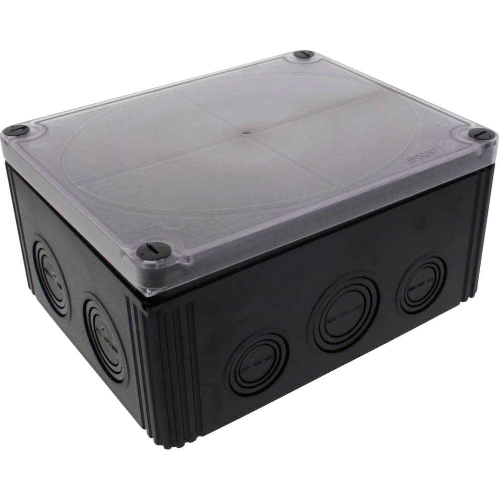 Image of Wiska 10110742 Junction box (L x W x H) 200 x 160 x 94 mm Black IP66/IP67 1 pc(s)