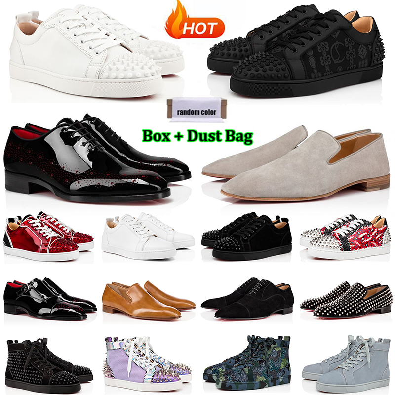 Image of With Box New Product Casual Shoes Designer Sneaker Men Women Dress Shoes Luxury Christians Red Bottoms shoe Loafers Mens Rivets Outdoor Leat