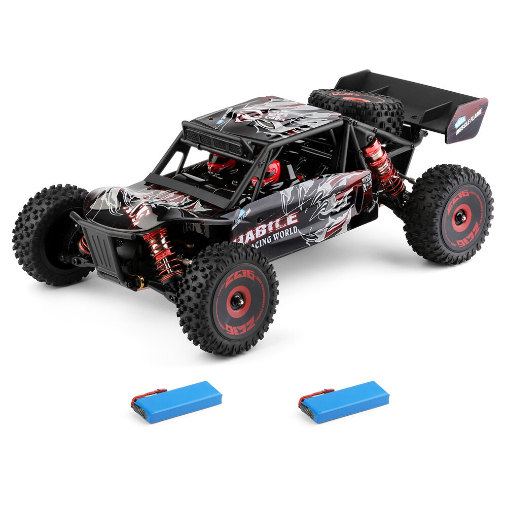 Image of Wltoys 124016 V2 1/12 4WD 24G RC Car Brushless Desert Truck Off-Road Vehicle Models High Speed 75km/h Metal Chassis Two