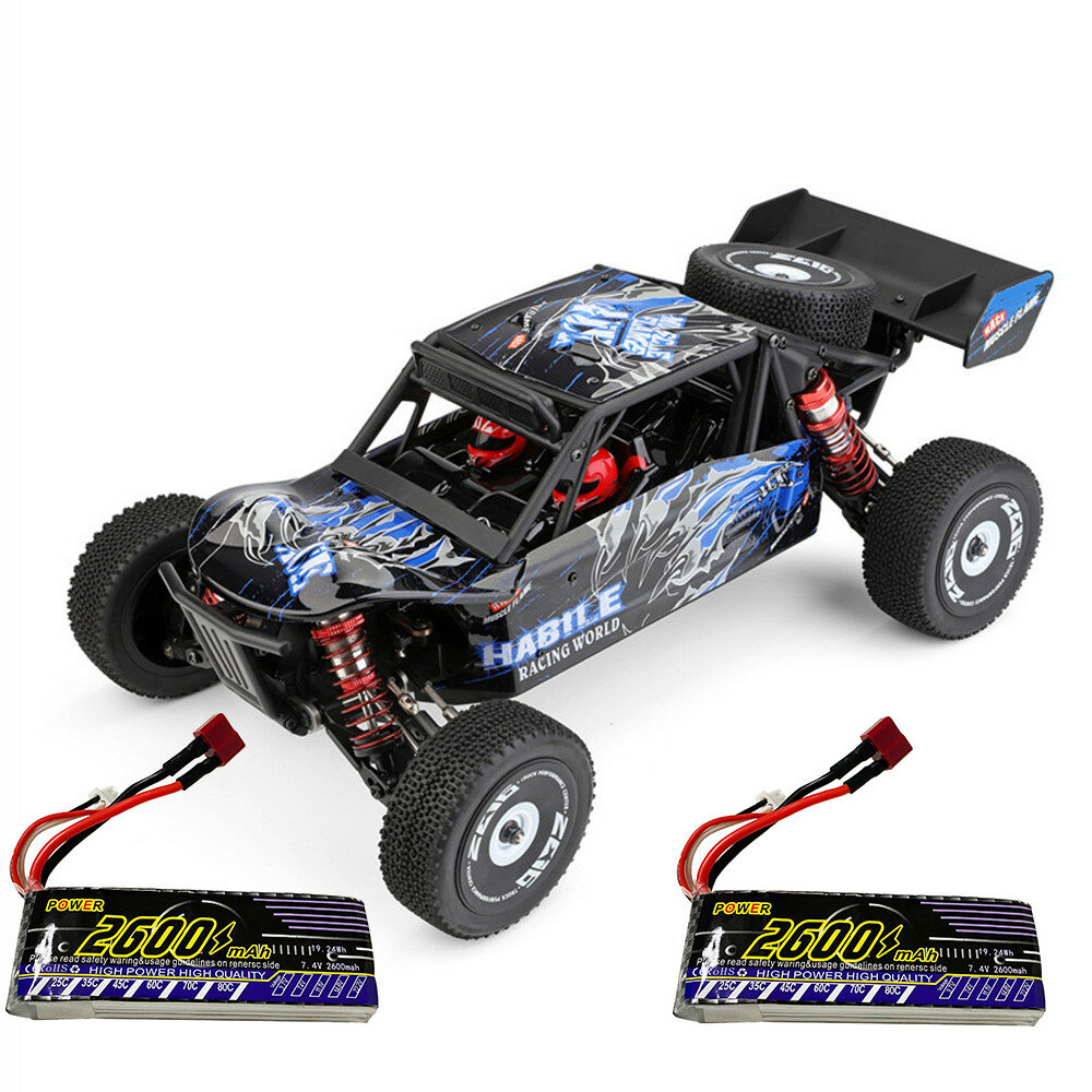 Image of Wltoys 124018 1:12 RTR Upgraded 74V 2600mAh 24G 4WD 55km/h Metal Chassis RC Car Vehicles Models Two/Three Batteries