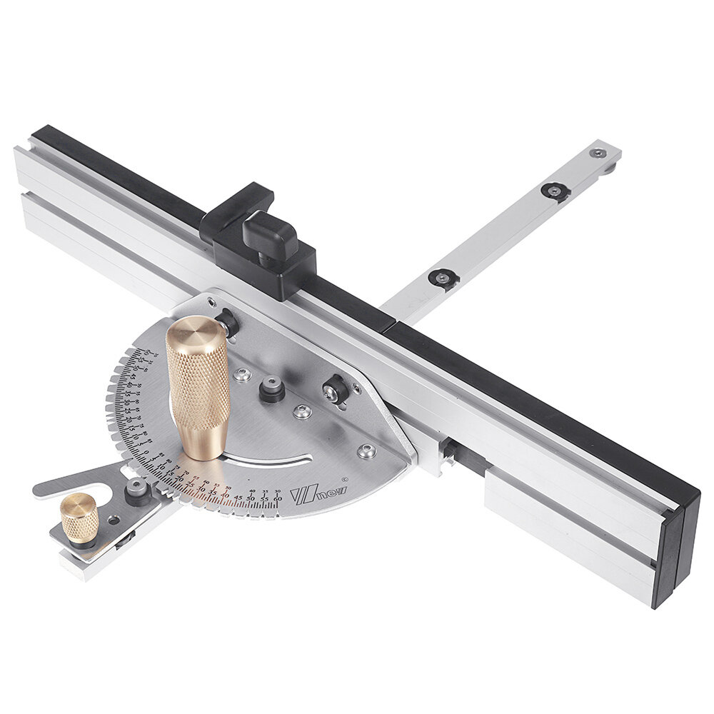 Image of Wnew Brass Handle 450mm 27 Angle Miter Gauge With Box Jiont Jig Track Stop Table Saw Router Miter Gauge Saw Assembly Rul