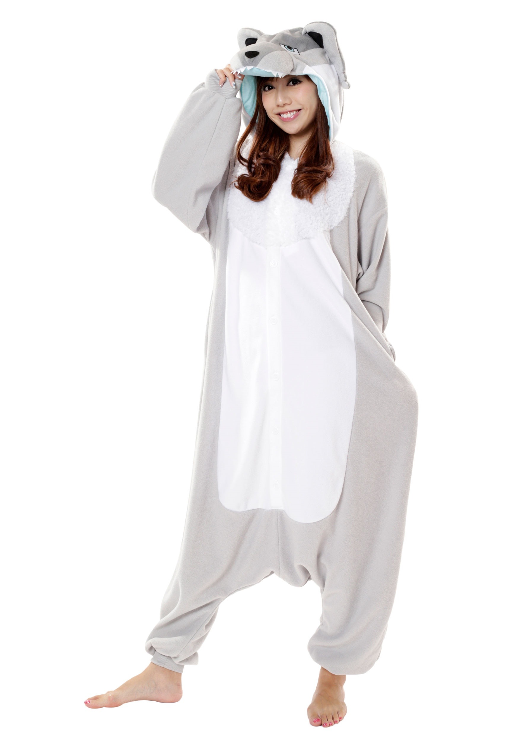Image of Wolf Kigurumi Costume for Adults ID SZ2814-ST