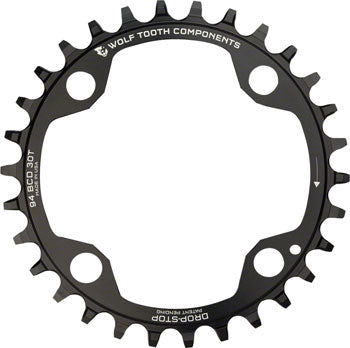 Image of Wolf Tooth 94 BCD Chainring - 32t 94 BCD 4-Bolt Drop-Stop For SRAM Cranks Black