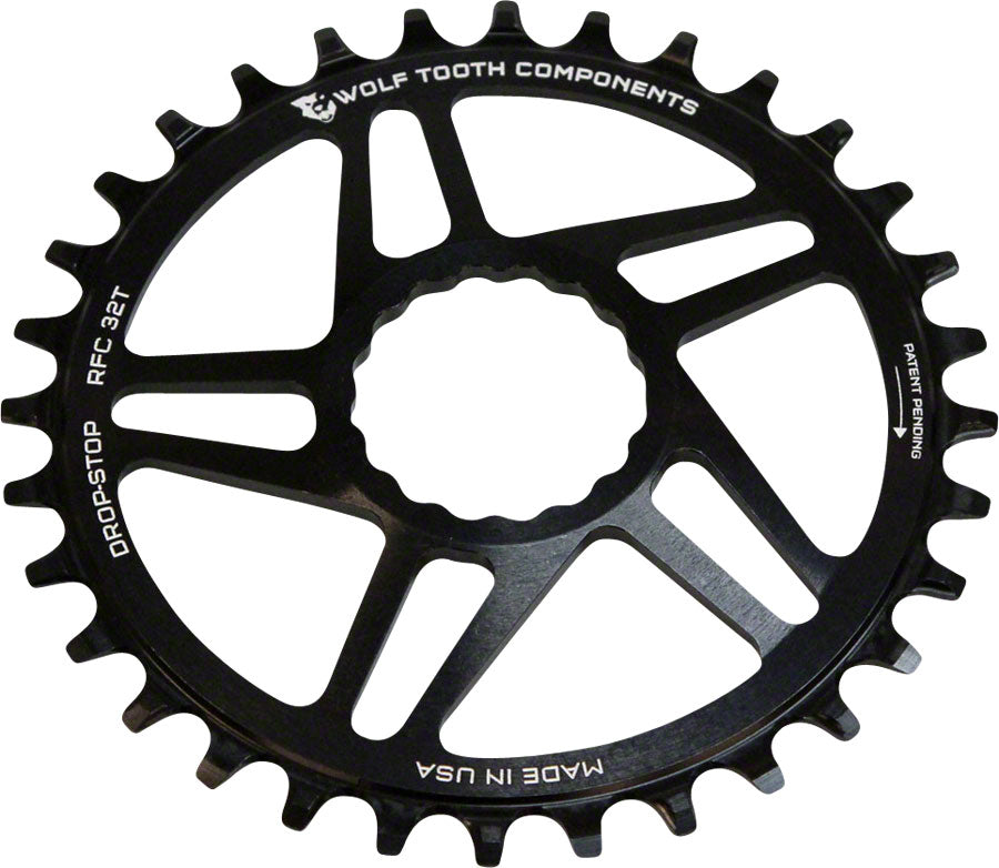 Image of Wolf Tooth Direct Mount Chainring - 30t RaceFace/Easton CINCH Direct Mount Drop-Stop A For Boost Cranks 3mm Offset Black