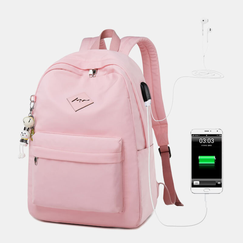 Image of Women Fashion Large Capacity Backpack With USB Charging Port