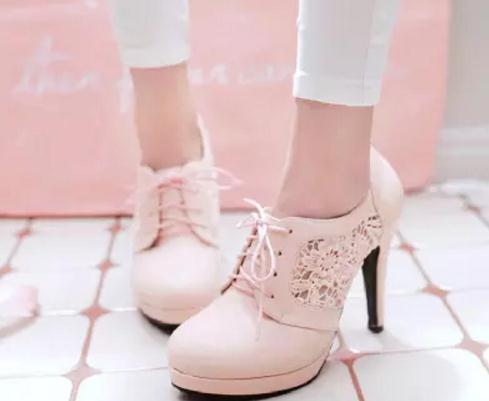 Image of Women&#039s shoes in spring and autumn High fine heel round head@78