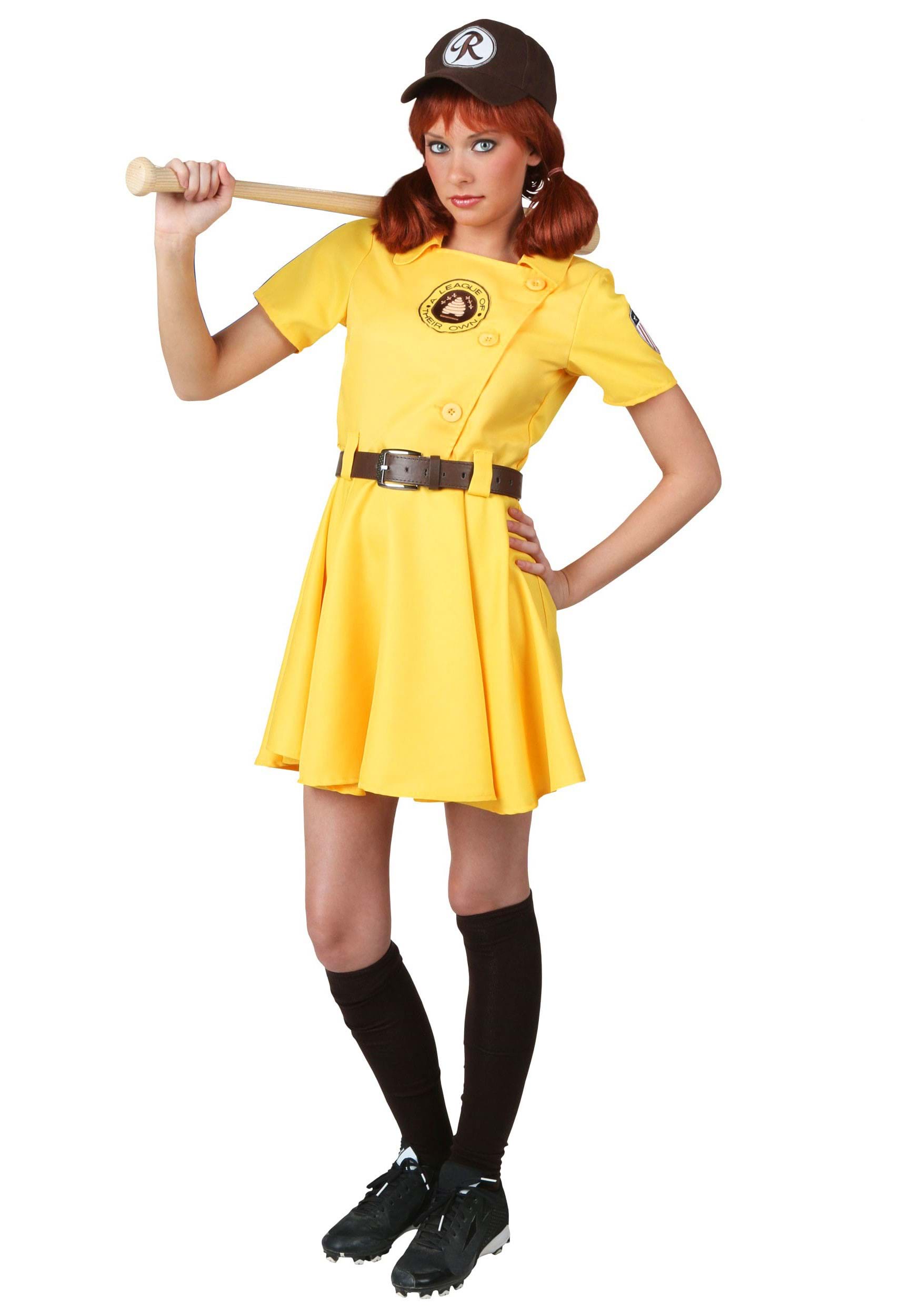 Image of Women's A League of Their Own Kit Baseball Uniform Costume | Exclusive Costumes ID LEA8302AD-M