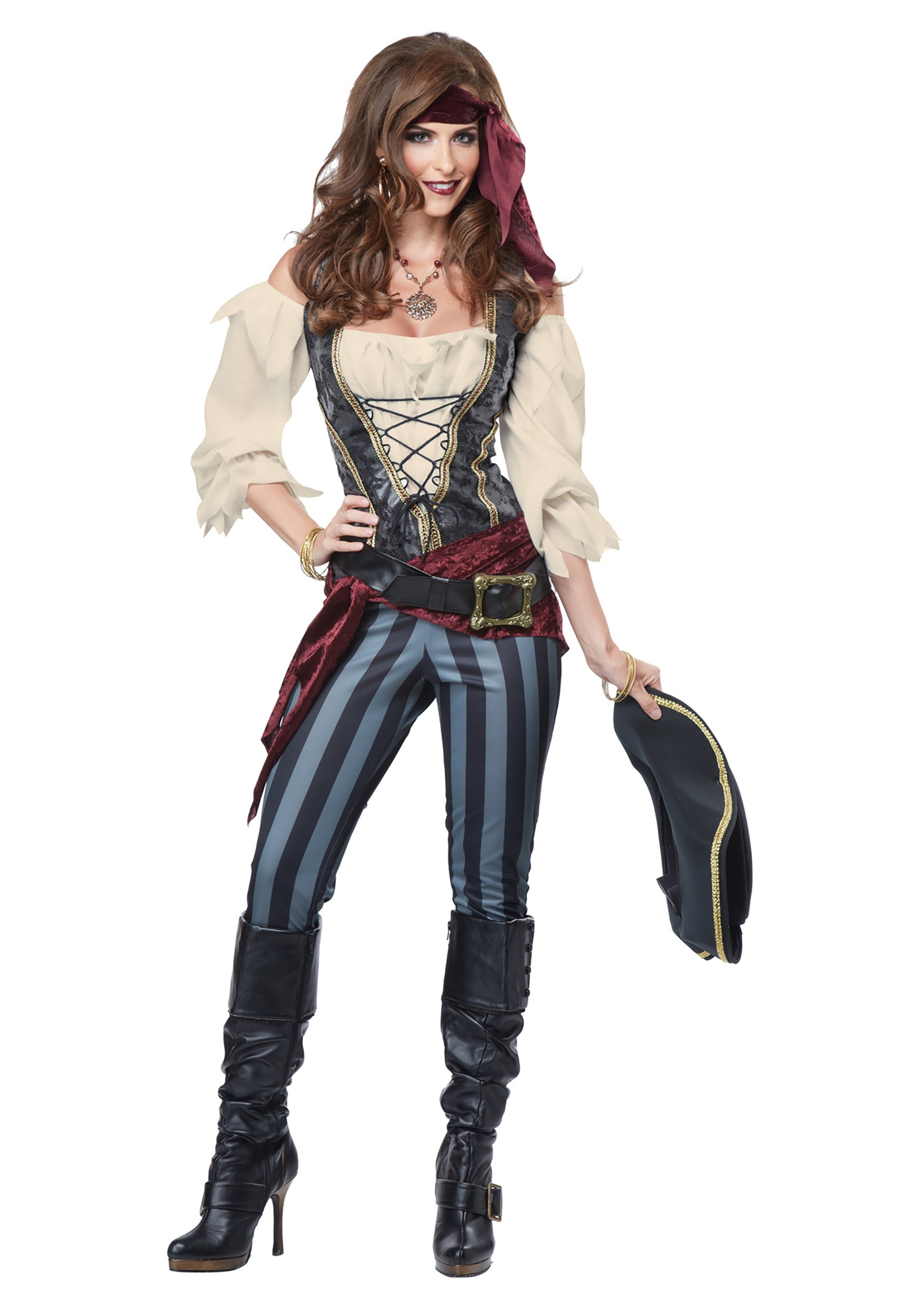 Image of Women's Brazen Buccaneer Costume ID CA01393-M