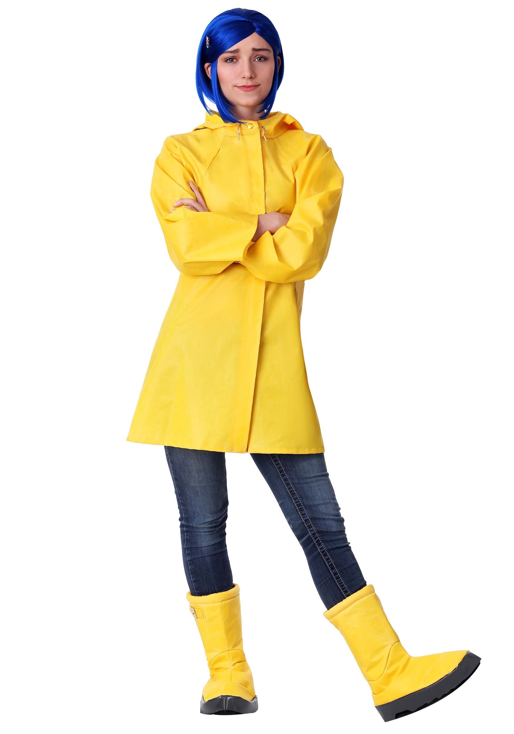 Image of Women's Coraline Raincoat Costume | Coraline Costumes ID FUN0448AD-M