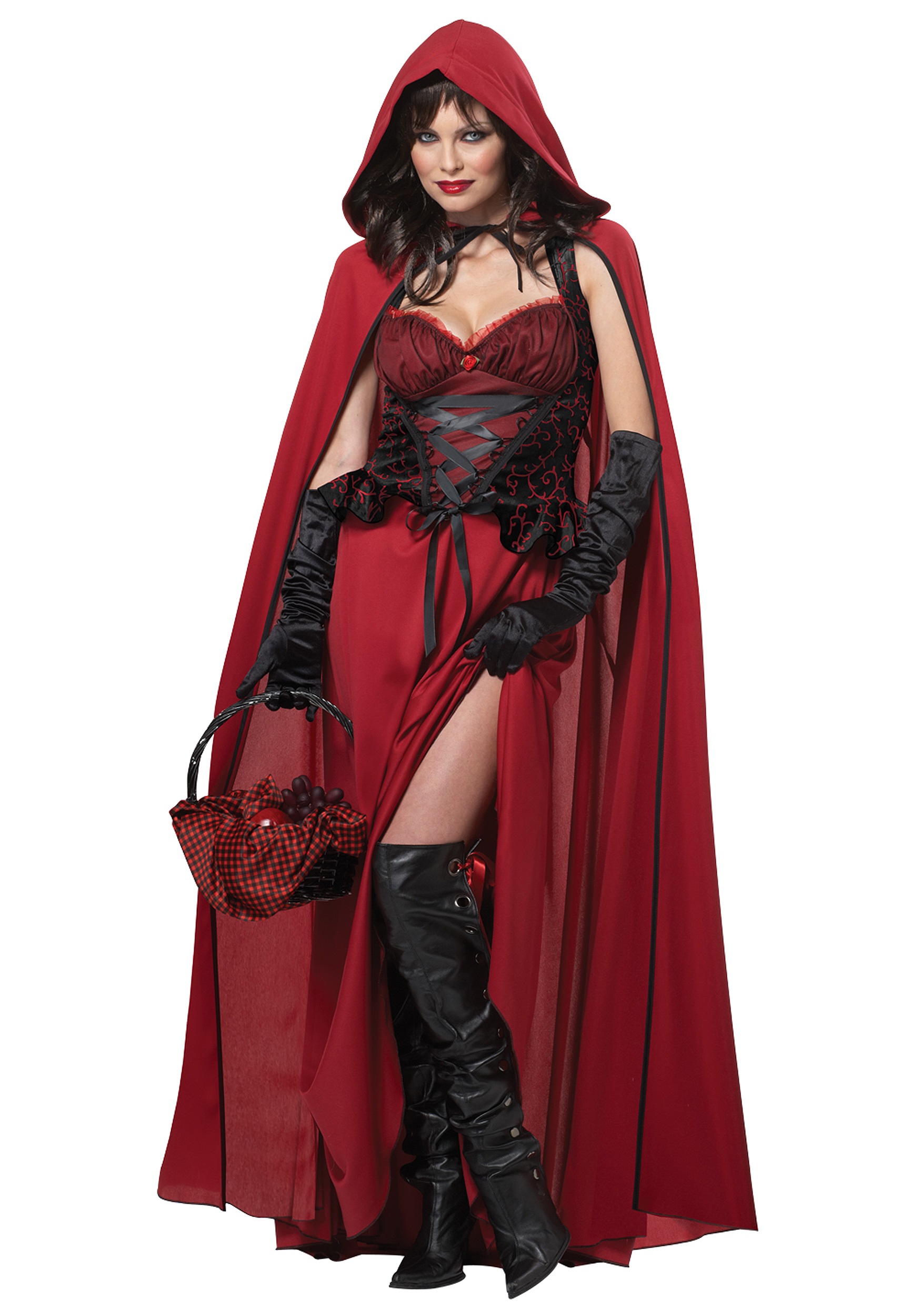 Image of Women's Dark Red Riding Hood Costume ID CA01185-S