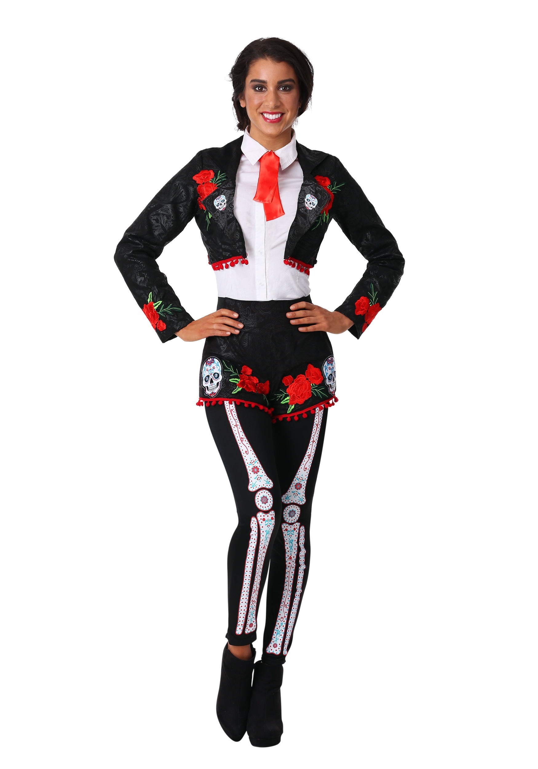 Image of Women's Day of the Dead Mariachi Costume ID FUN6775AD-S