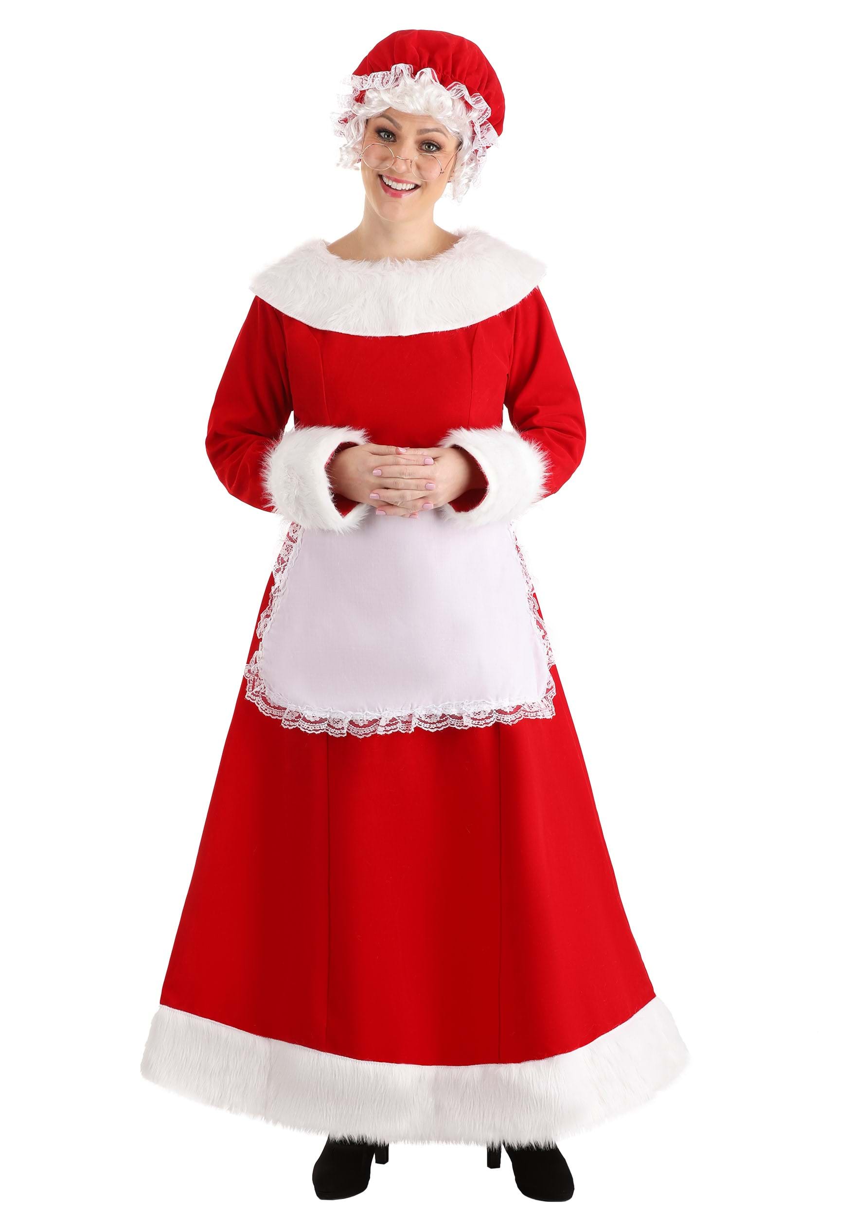 Image of Women's Deluxe Mrs Claus Costume | Christmas Costume ID FUN2056AD-L