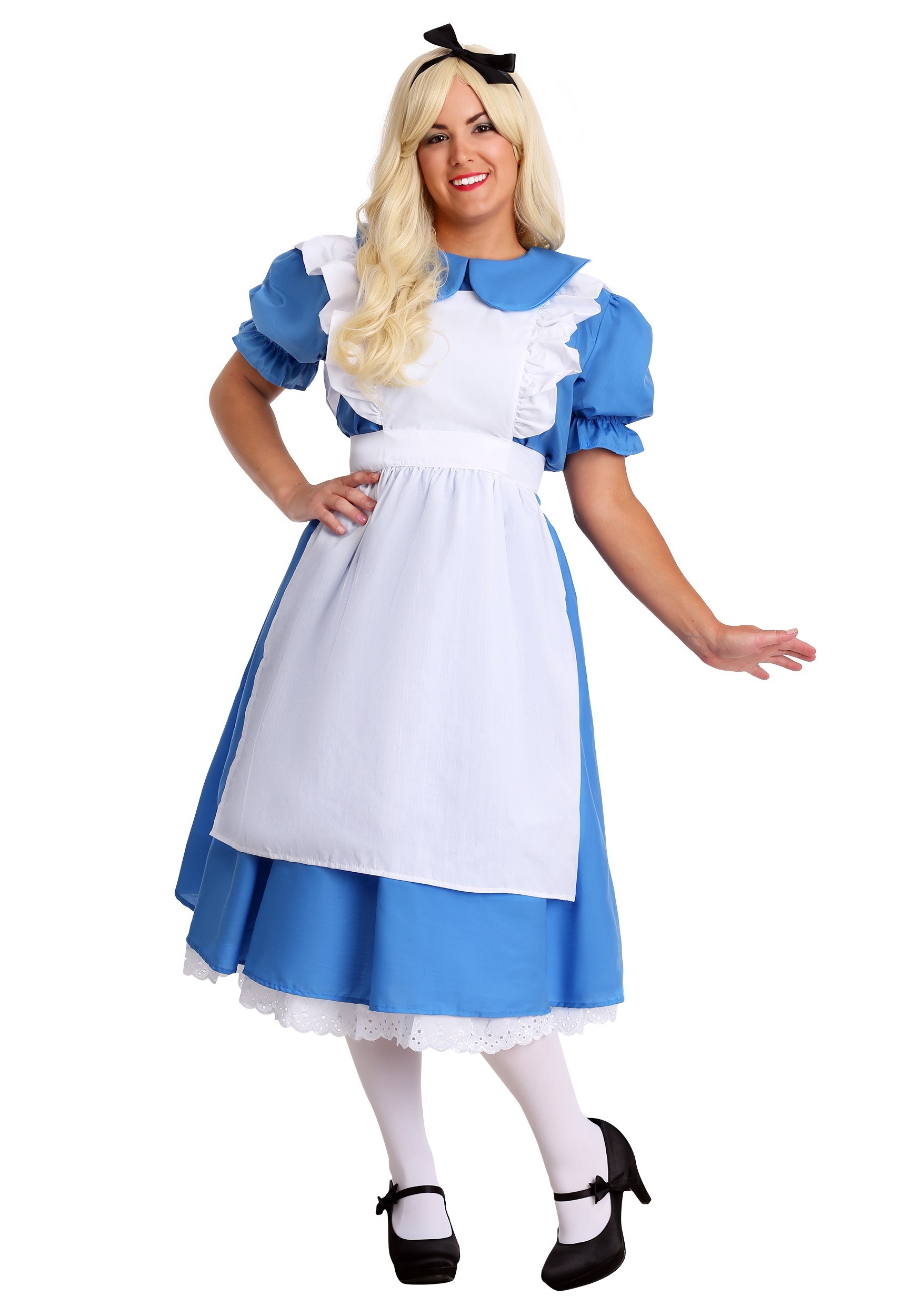 Image of Women's Deluxe Plus Size Alice Costume | Alice in Wonderland Costumes ID FUN3004PL-1X