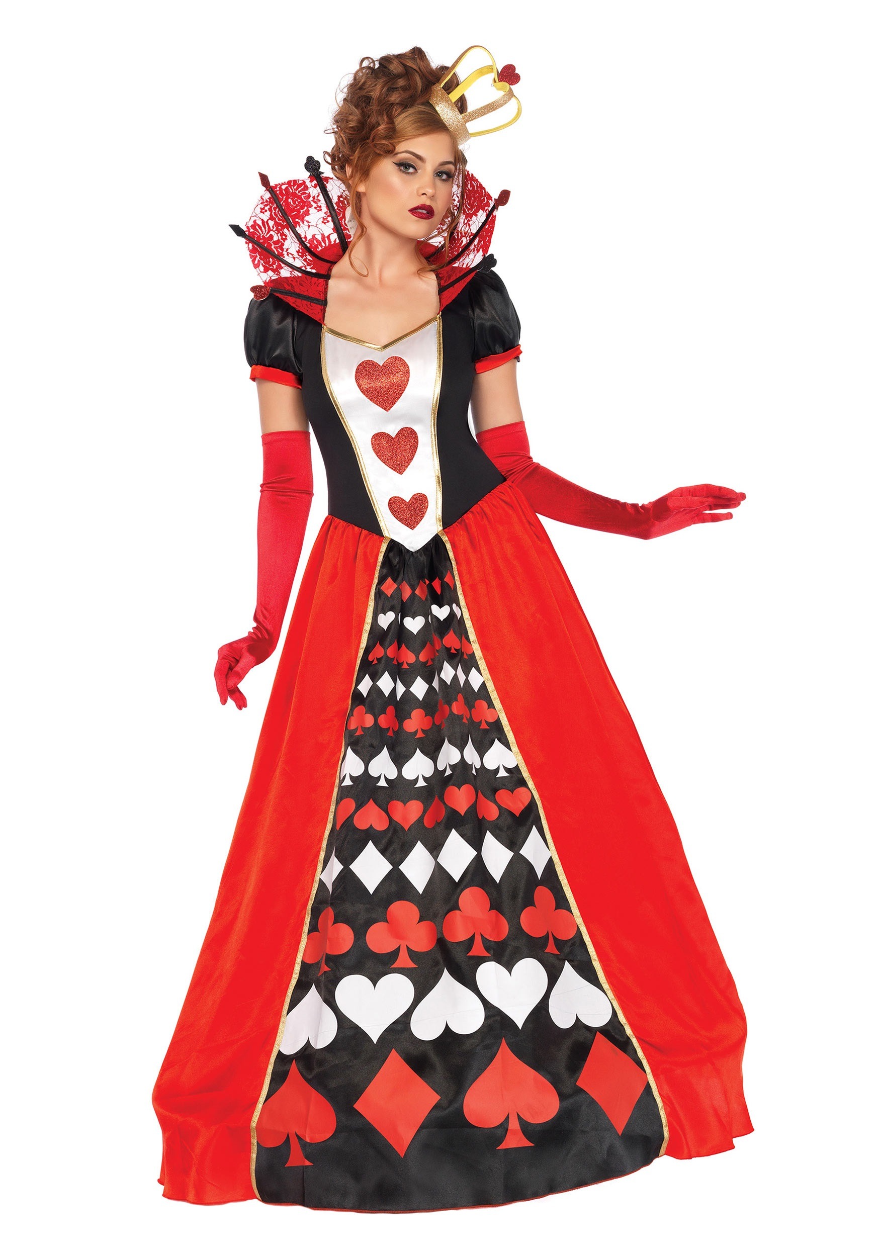 Image of Women's Deluxe Queen of Hearts Costume ID LE85593-L