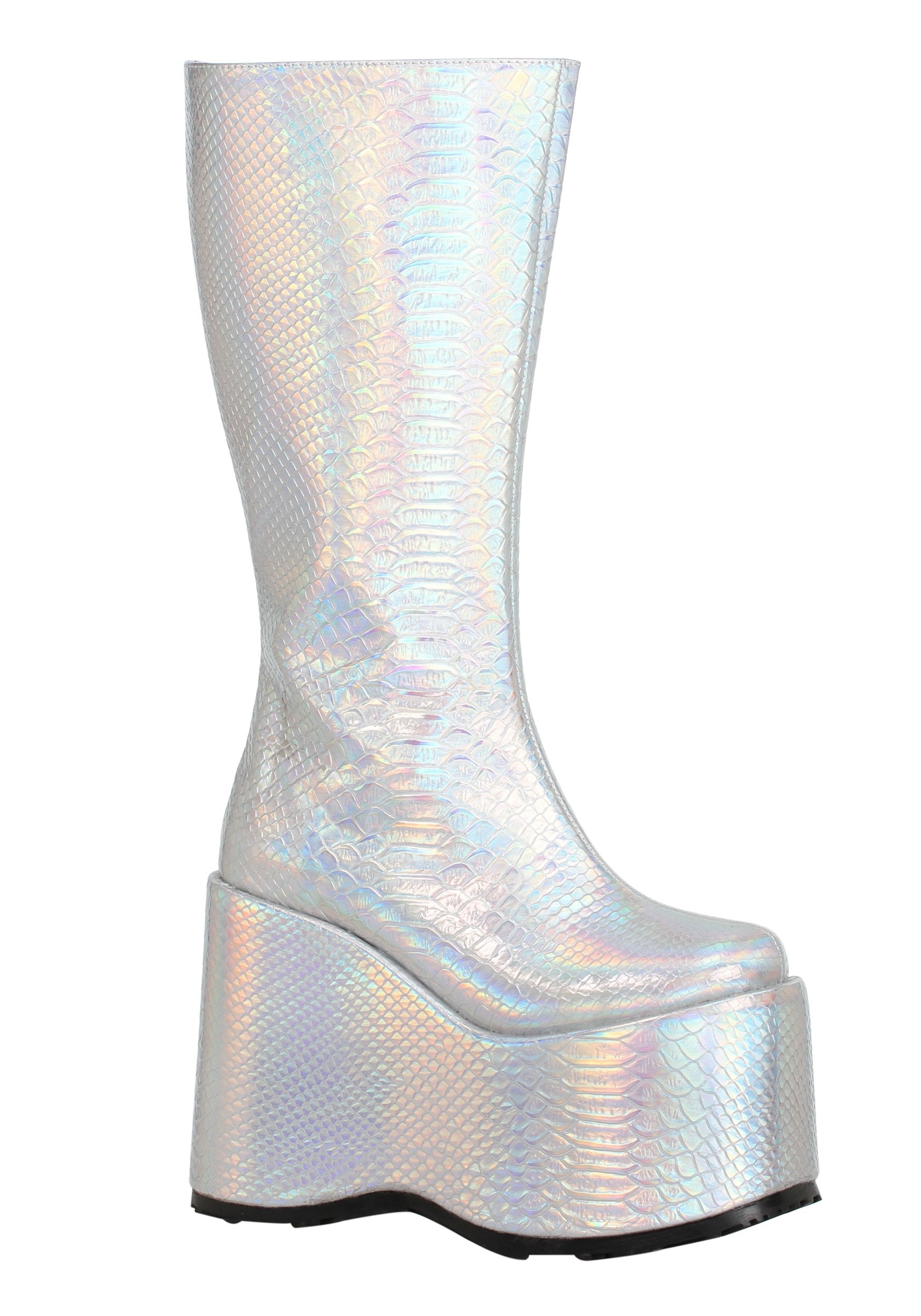 Image of Womens Holographic Silver Galactic Boots ID EE500-AMARASL-10