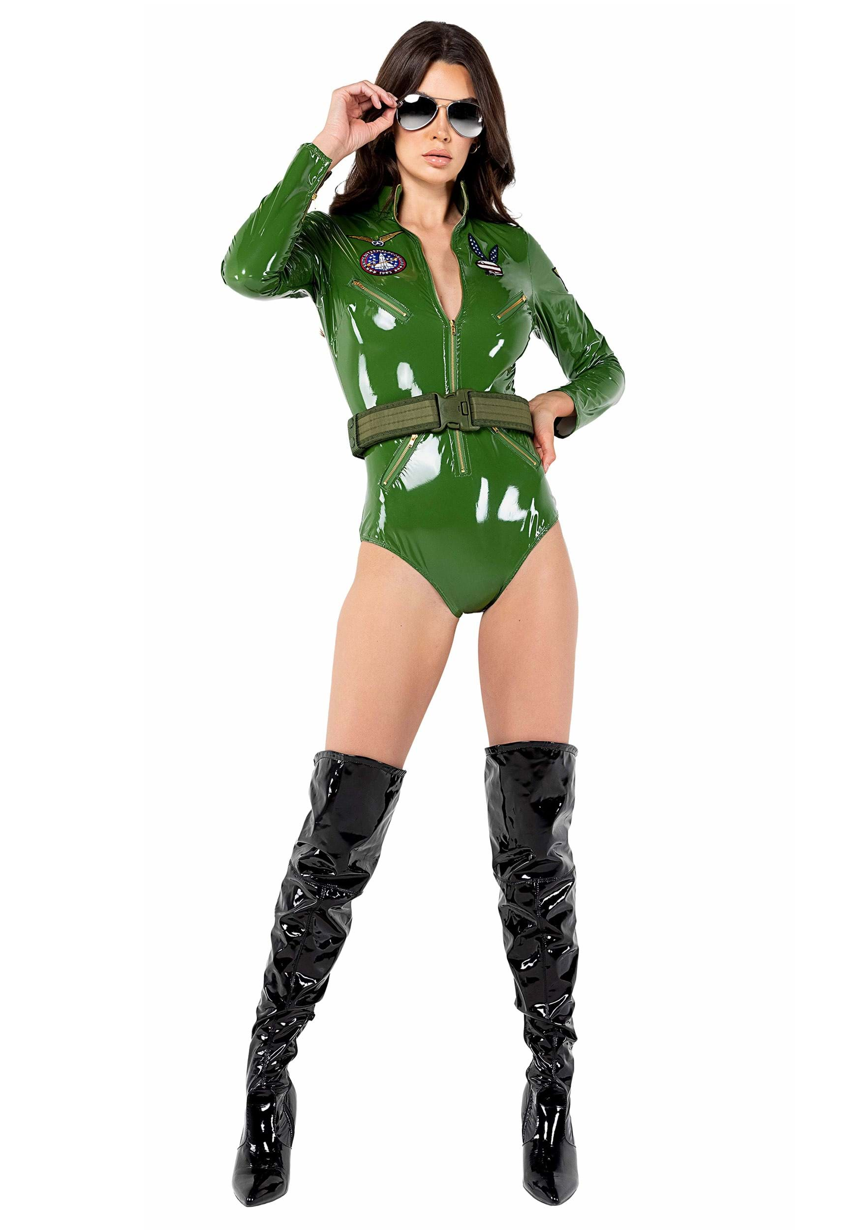 Image of Womens Pilot Costume Playboy ID ROPB122-L