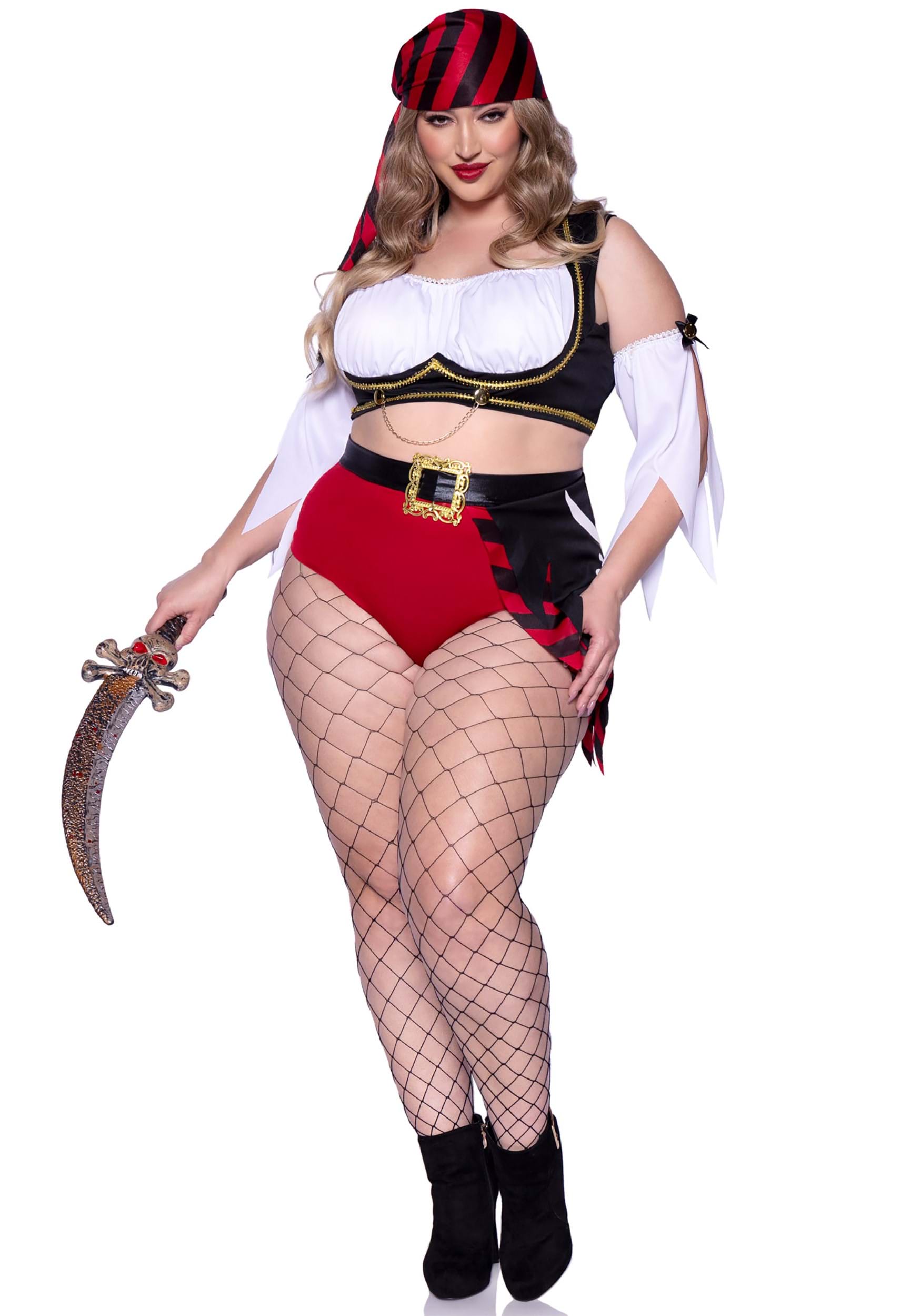 Image of Women's Plus Sexy Wicked Pirate Wench Costume ID LE86906X-1X/2X