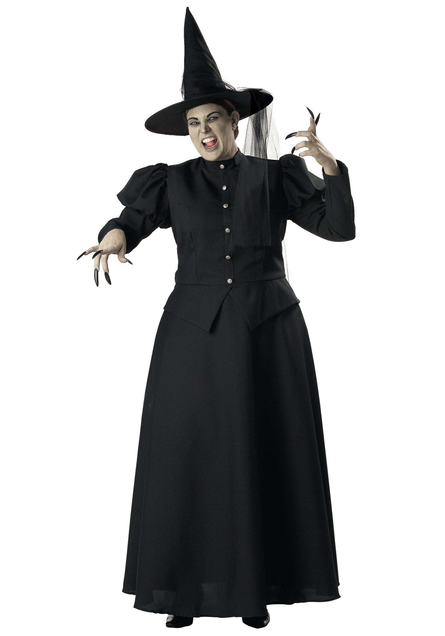 Image of Women's Plus Size Black Witch Costume ID IN5011-2X