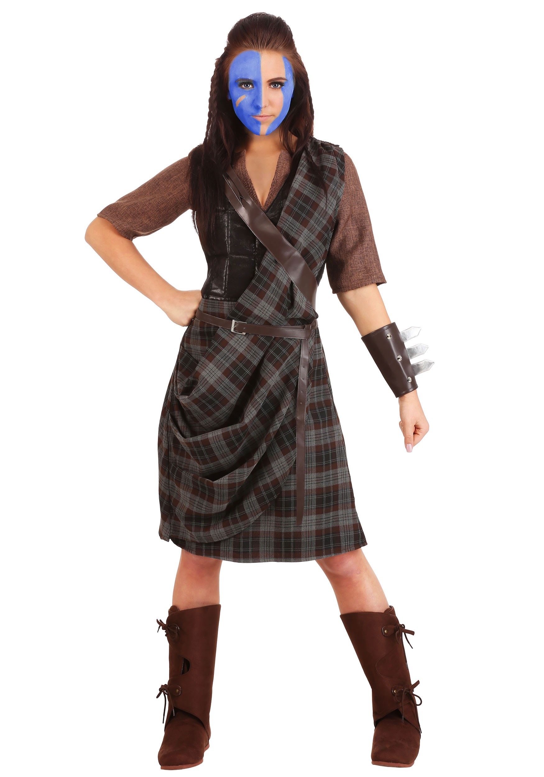 Image of Women's Plus Size Braveheart Warrior Costume | Movie Costumes ID FUN7506PL-2X