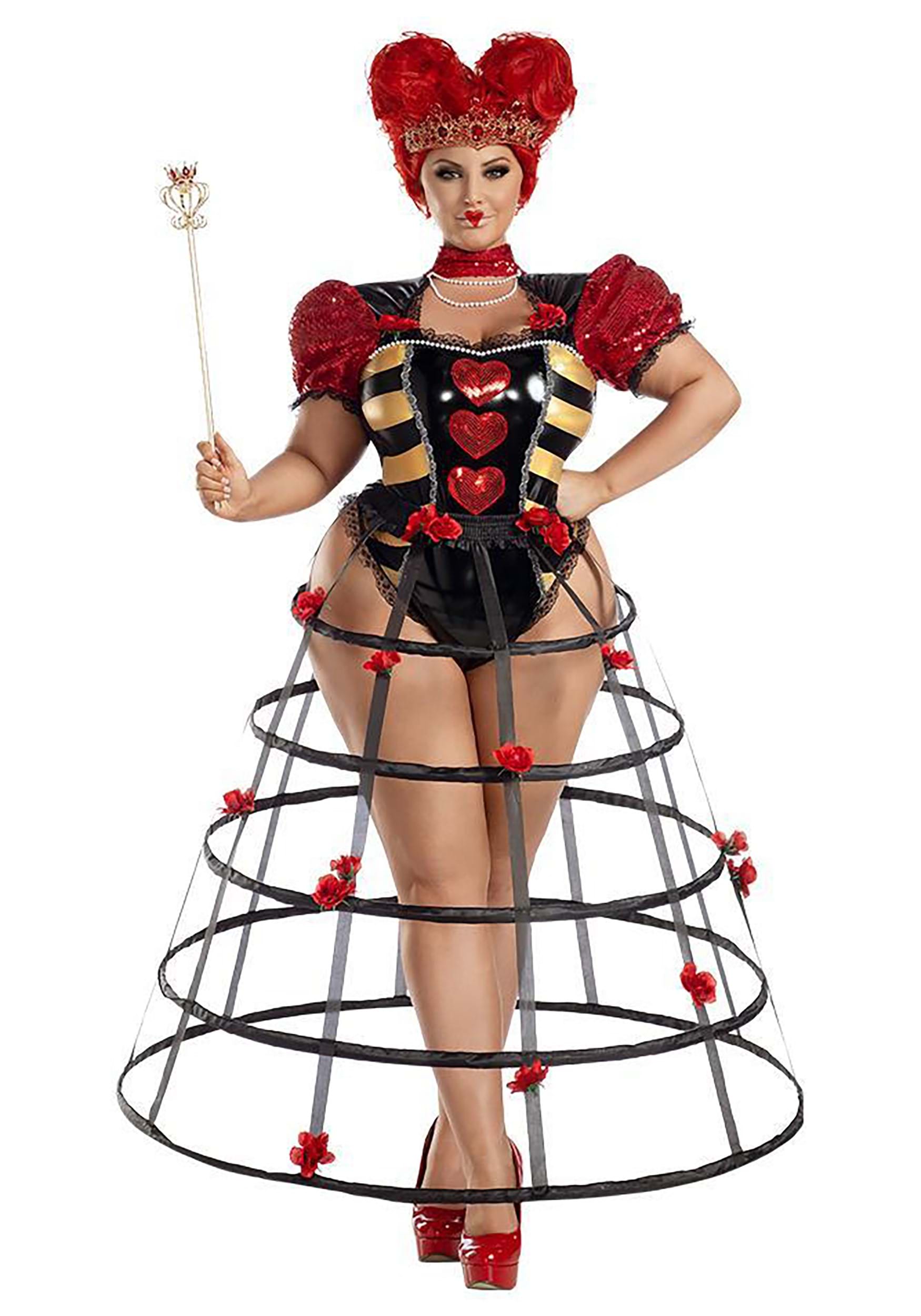 Image of Women's Plus Size Caged Heart Queen Costume ID PKPK2150XL-4X