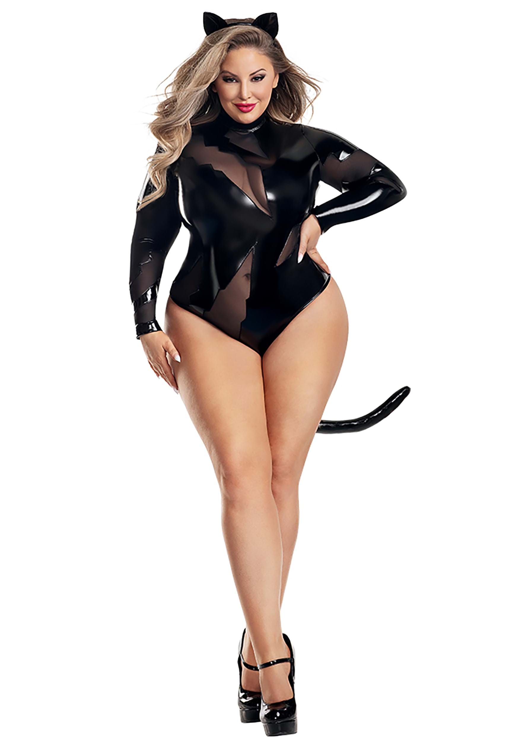 Image of Women's Plus Size Cat Scratch Fever Costume ID PKPK2255XL-2X