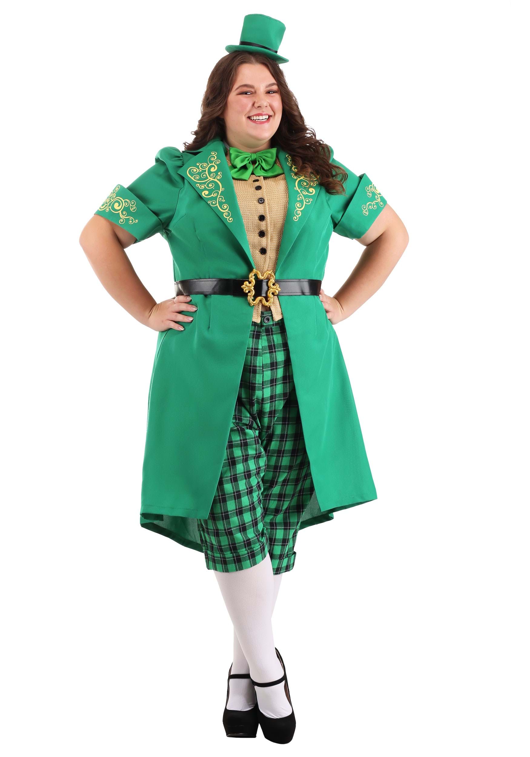 Image of Women's Plus Size Charming Leprechaun Costume ID FUN3098PL-1X