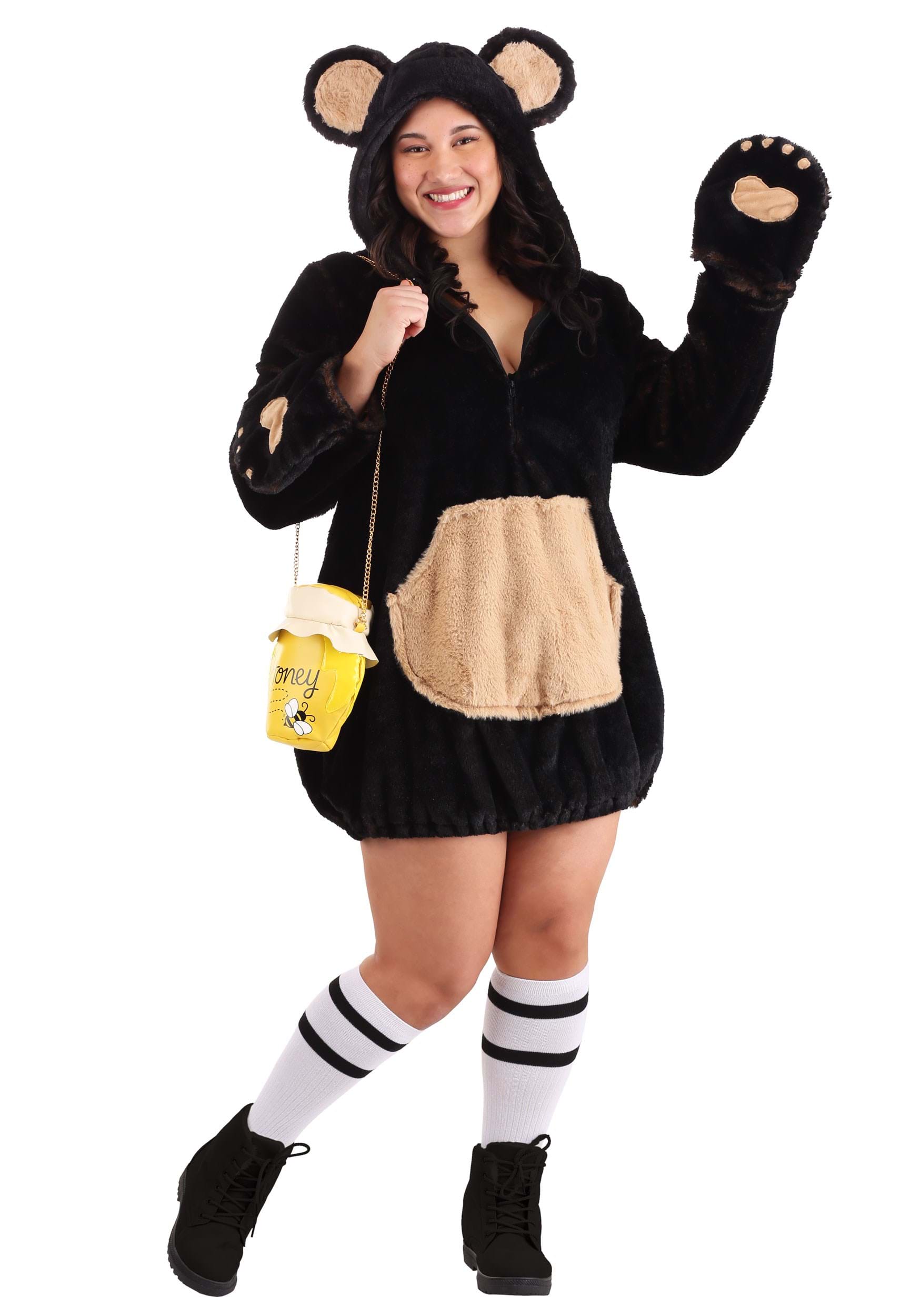 Image of Women's Plus Size Cozy Brown Bear Costume ID FUN1116PL-1X