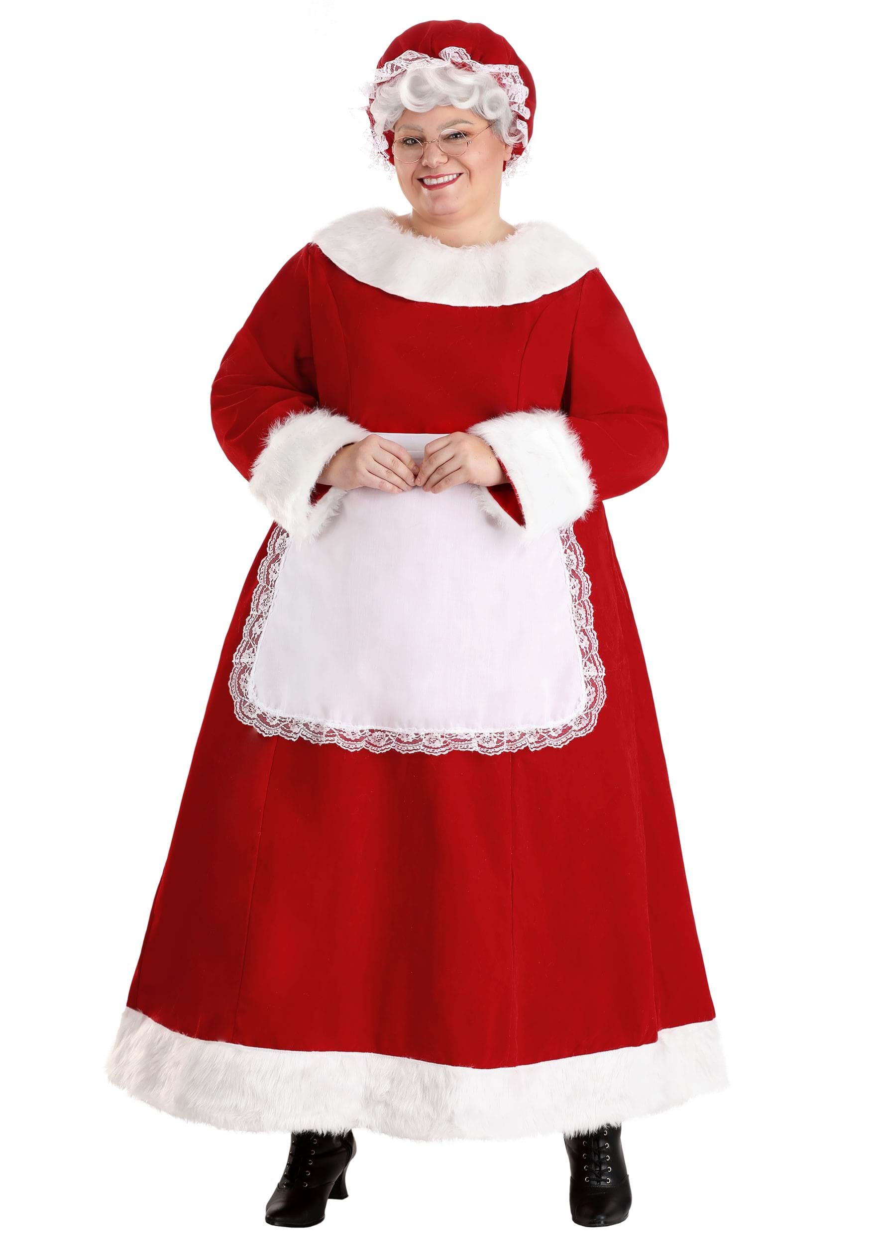 Image of Women's Plus Size Deluxe Mrs Claus Costume ID FUN2056PL-1X