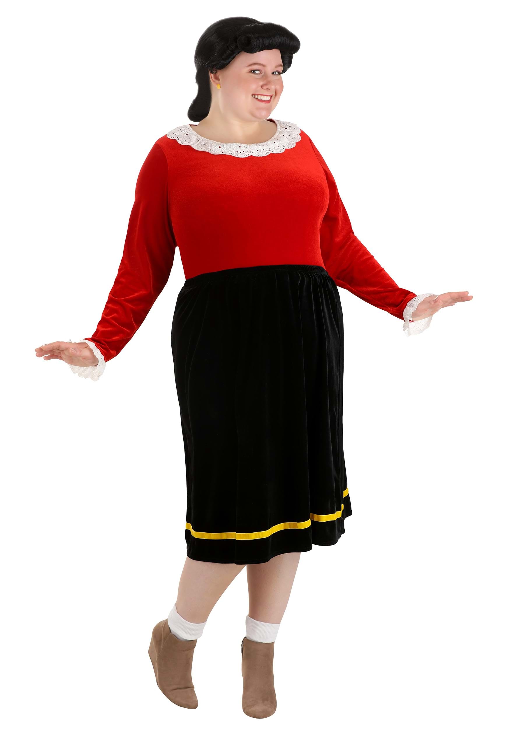 Image of Women's Plus Size Deluxe Olive Oyl Costume ID FUN5272PL-1X