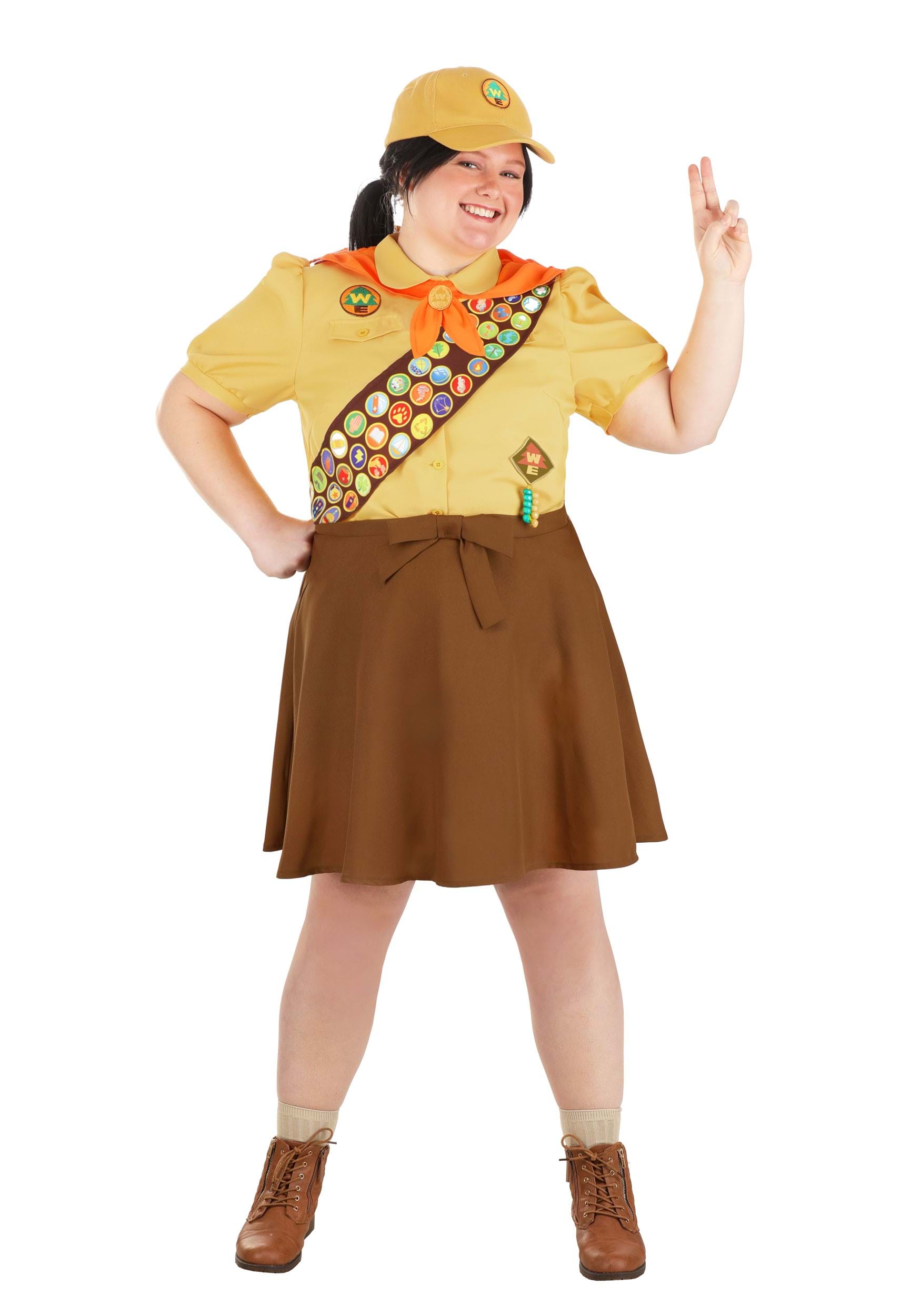 Image of Women's Plus Size Disney and Pixar Wilderness Explorer UP Costume ID FUN4947PL-1X