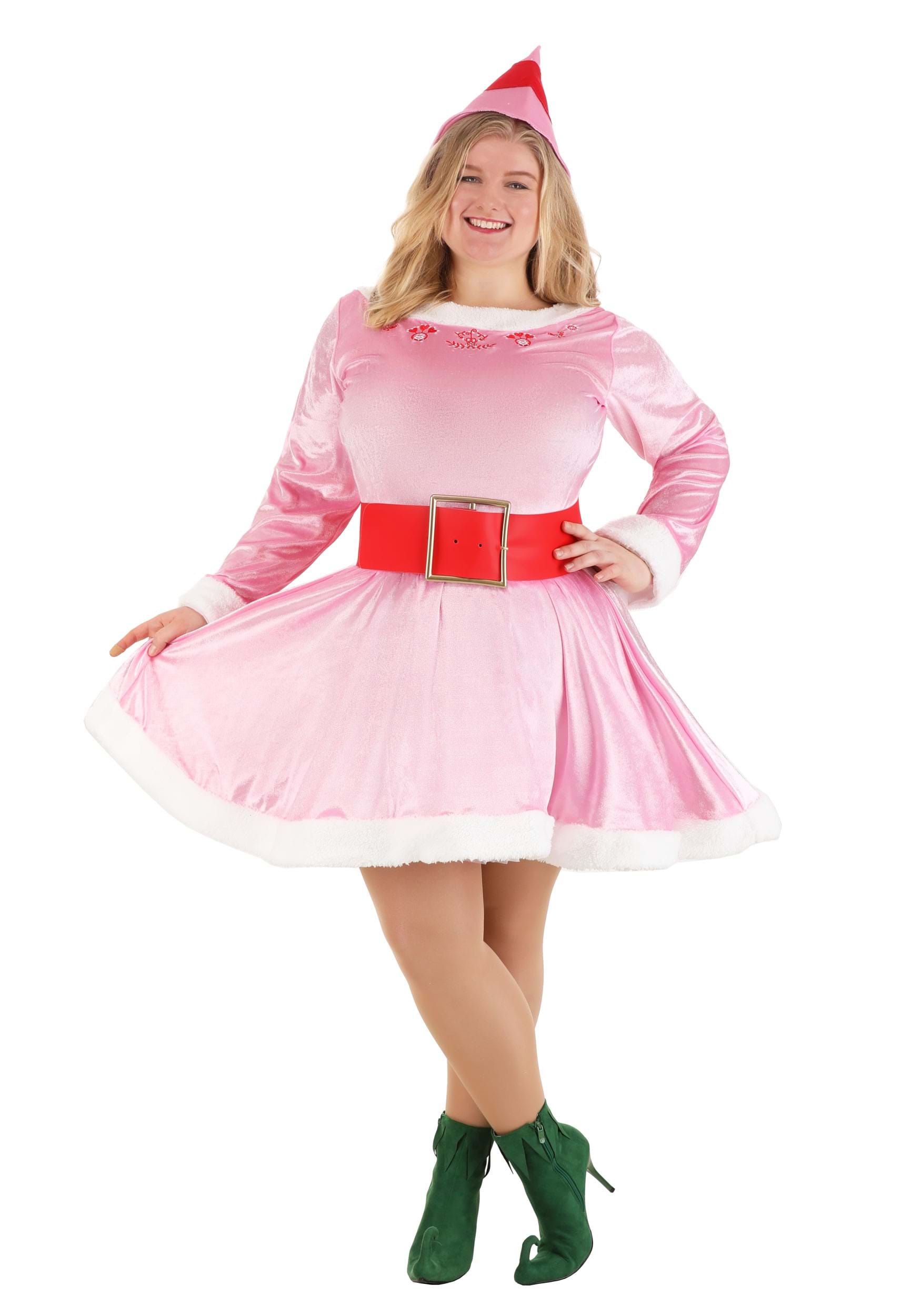 Image of Women's Plus Size Elf Jovie Pink Costume ID JLJLF1057PL-1X