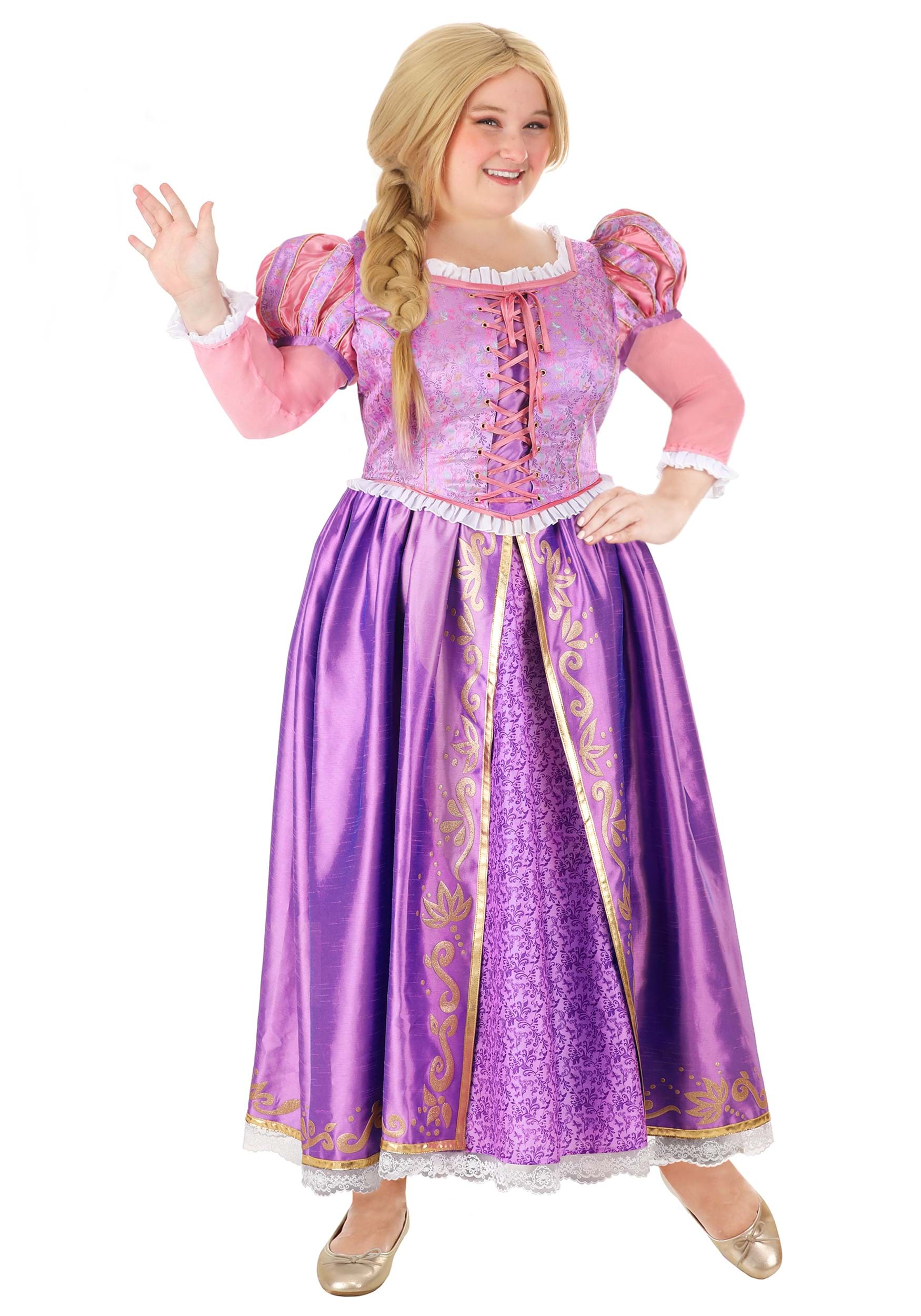 Image of Women's Plus Size Premium Rapunzel Costume ID FUN3375PL-2X