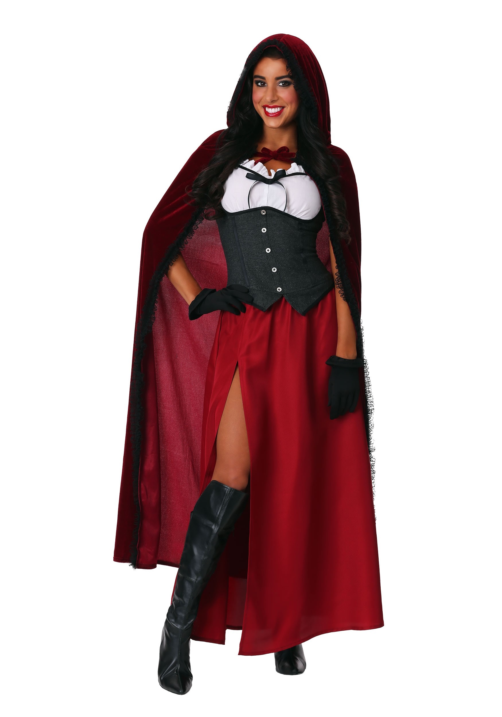 Image of Womens Plus Size Ravishing Red Riding Hood Costume ID FUN0348PL-3X
