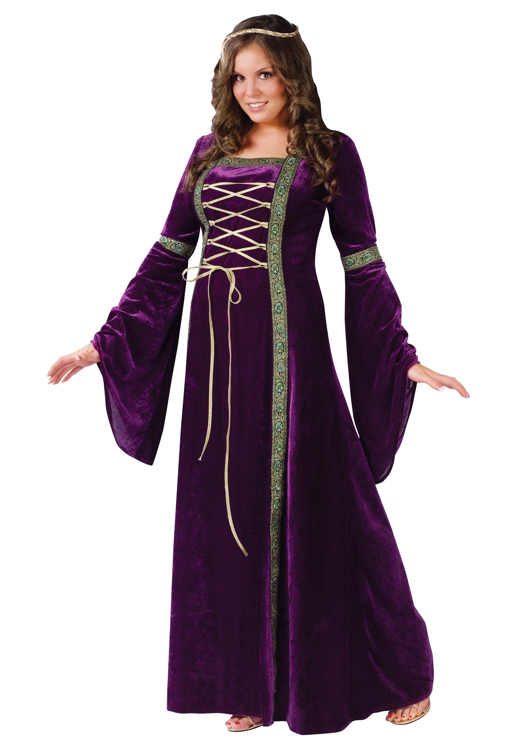 Image of Women's Plus Size Renaissance Lady Costume | Decade Costumes ID FU110015-PL